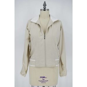 NIKE tech jacket lightweight beige & cream size MED women's